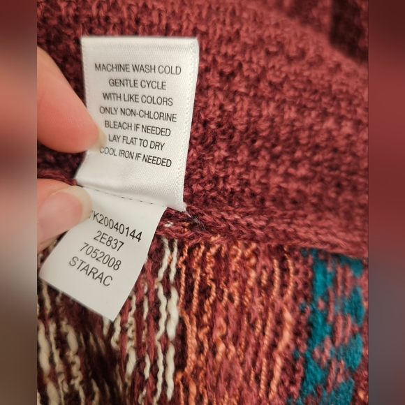 One World womens size medium long open front cardigan - Picture 9 of 9